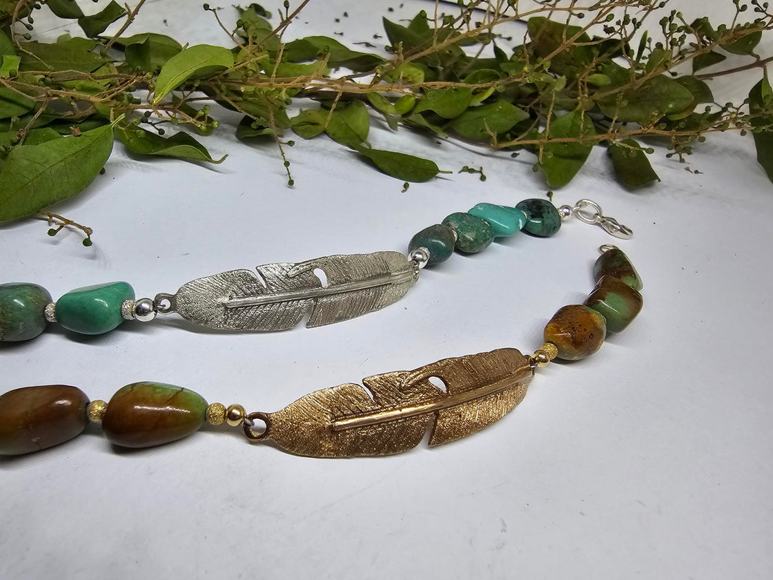 Feather and Bead Bracelet