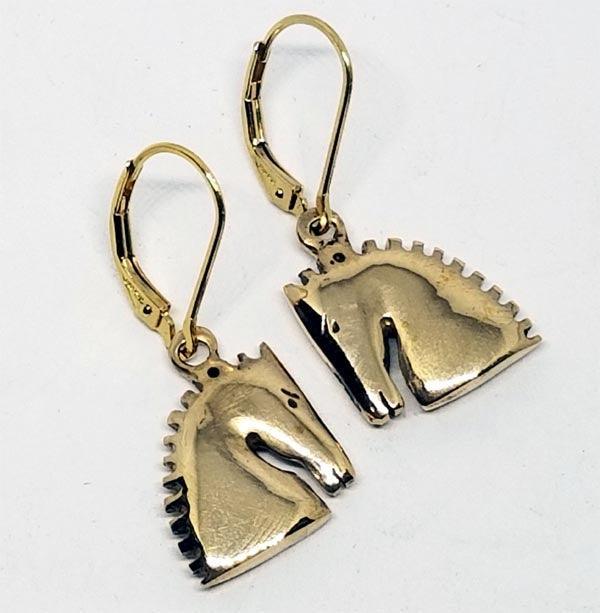 Contemporary Horse Lever Back Earrings - Tempi Design Studio