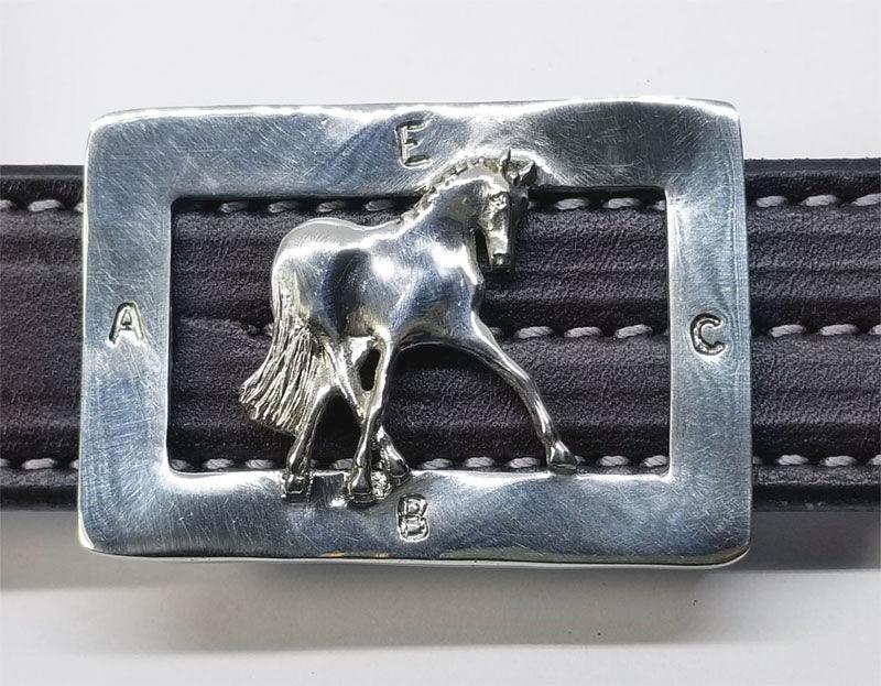 Dressage Arena with Half Pass Horse Medium Buckle - Tempi Design Studio