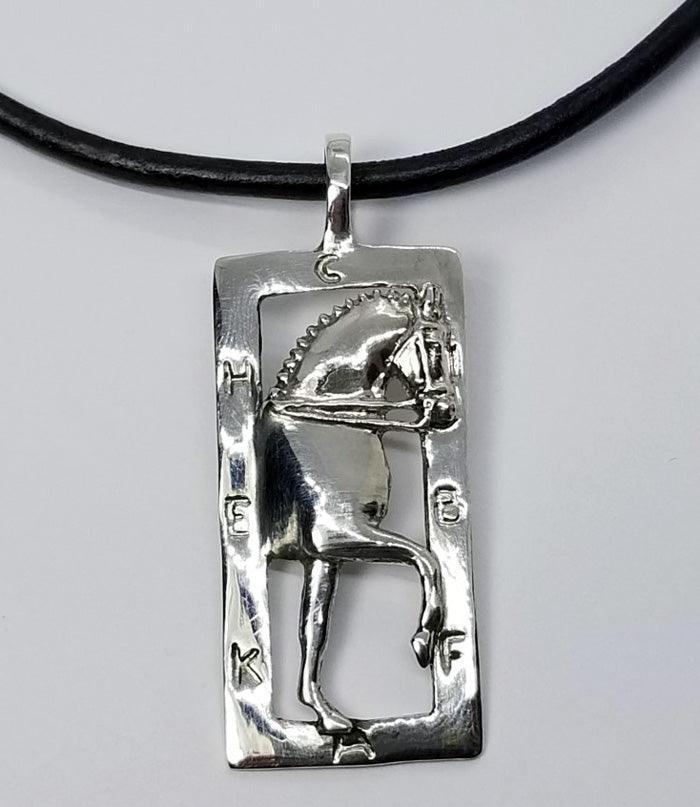 Dressage Horse and Arena Large Pendant - Tempi Design Studio