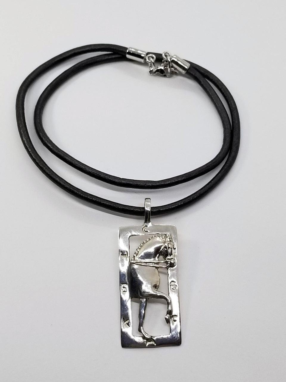 Dressage Horse and Arena Large Pendant - Tempi Design Studio