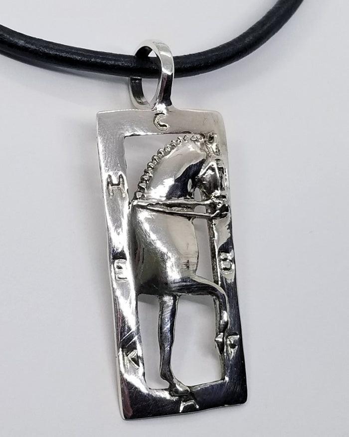 Dressage Horse and Arena Large Pendant - Tempi Design Studio