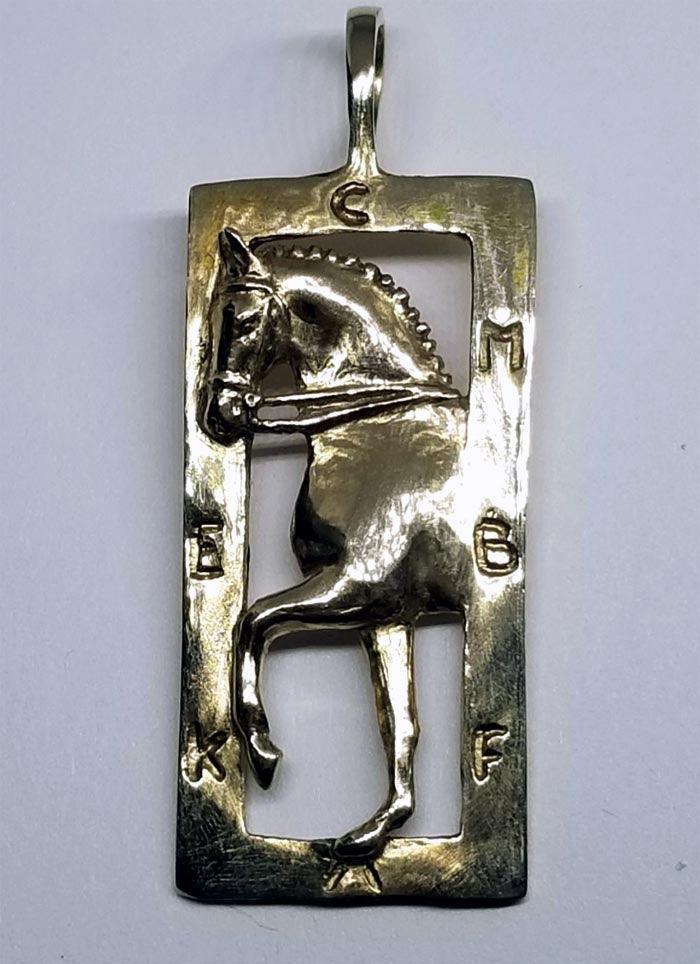 Dressage Horse and Arena Large Pendant - Tempi Design Studio