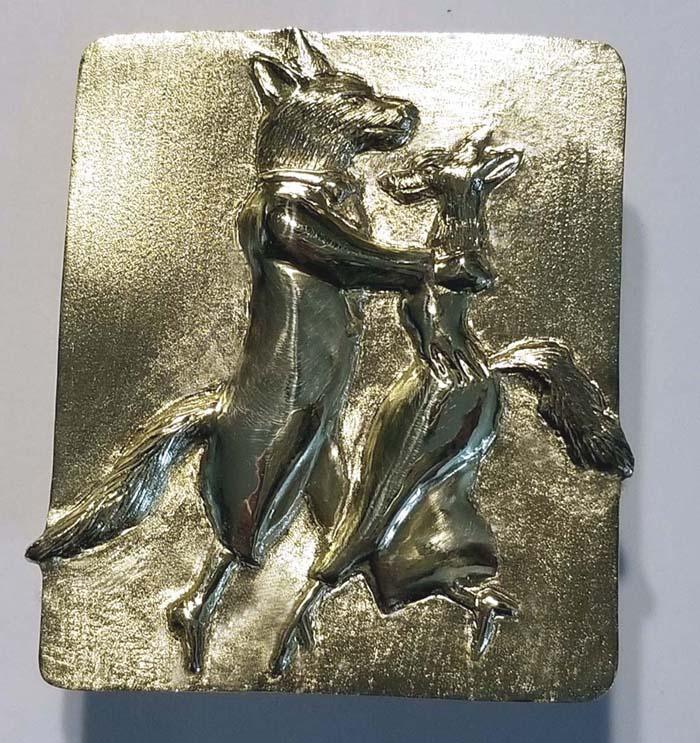 Fox Couple Dance Buckle Large - Tempi Design Studio