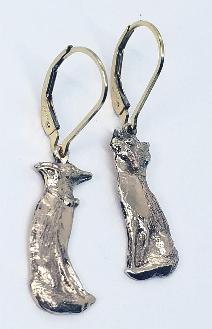 Fox Love Lever Back Earrings Small - Tempi Design Studio