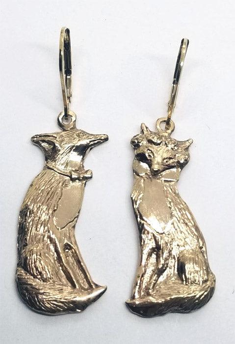 Fox Love Lever Back Earrings - Tempi Design Studio