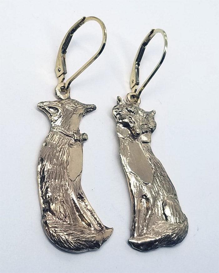 Fox Love Lever Back Earrings - Tempi Design Studio