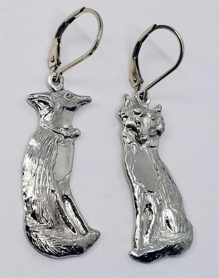 Fox Love Lever Back Earrings - Tempi Design Studio