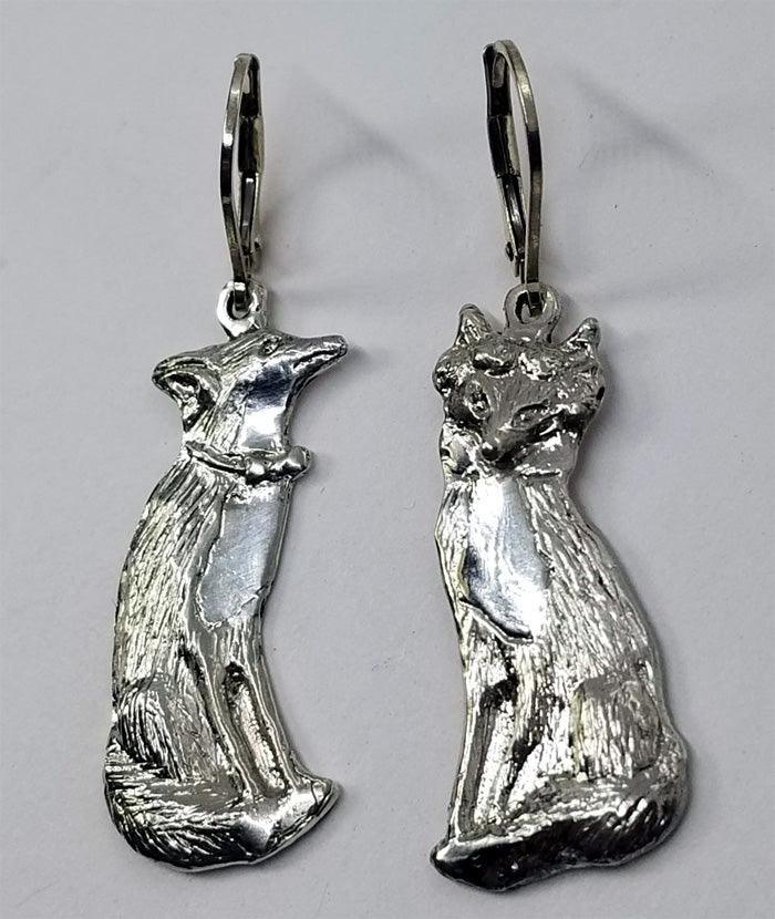 Fox Love Lever Back Earrings - Tempi Design Studio