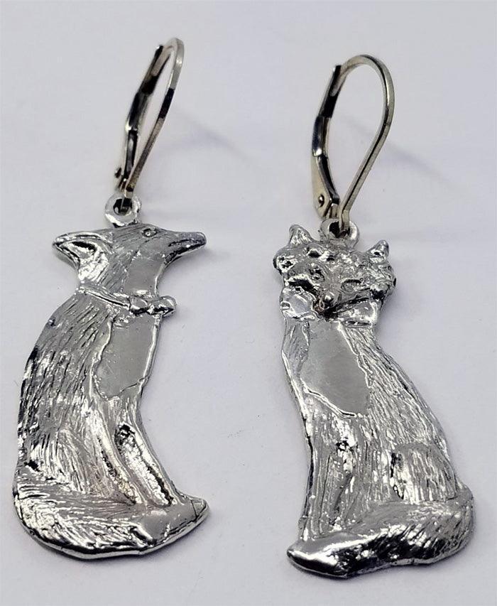 Fox Love Lever Back Earrings - Tempi Design Studio