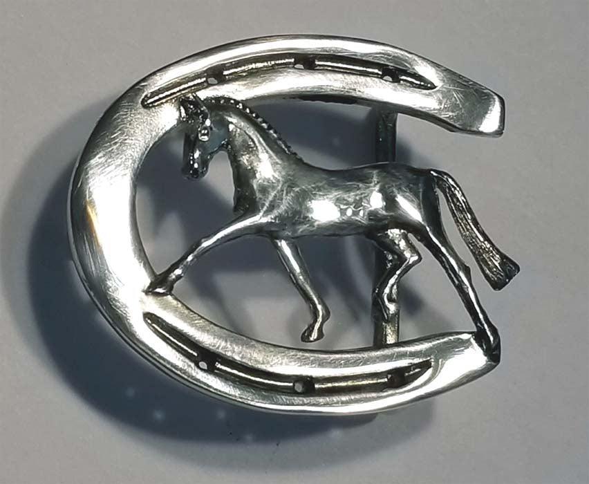 Horse Shoe With Extended Trot Horse Buckle - Tempi Design Studio