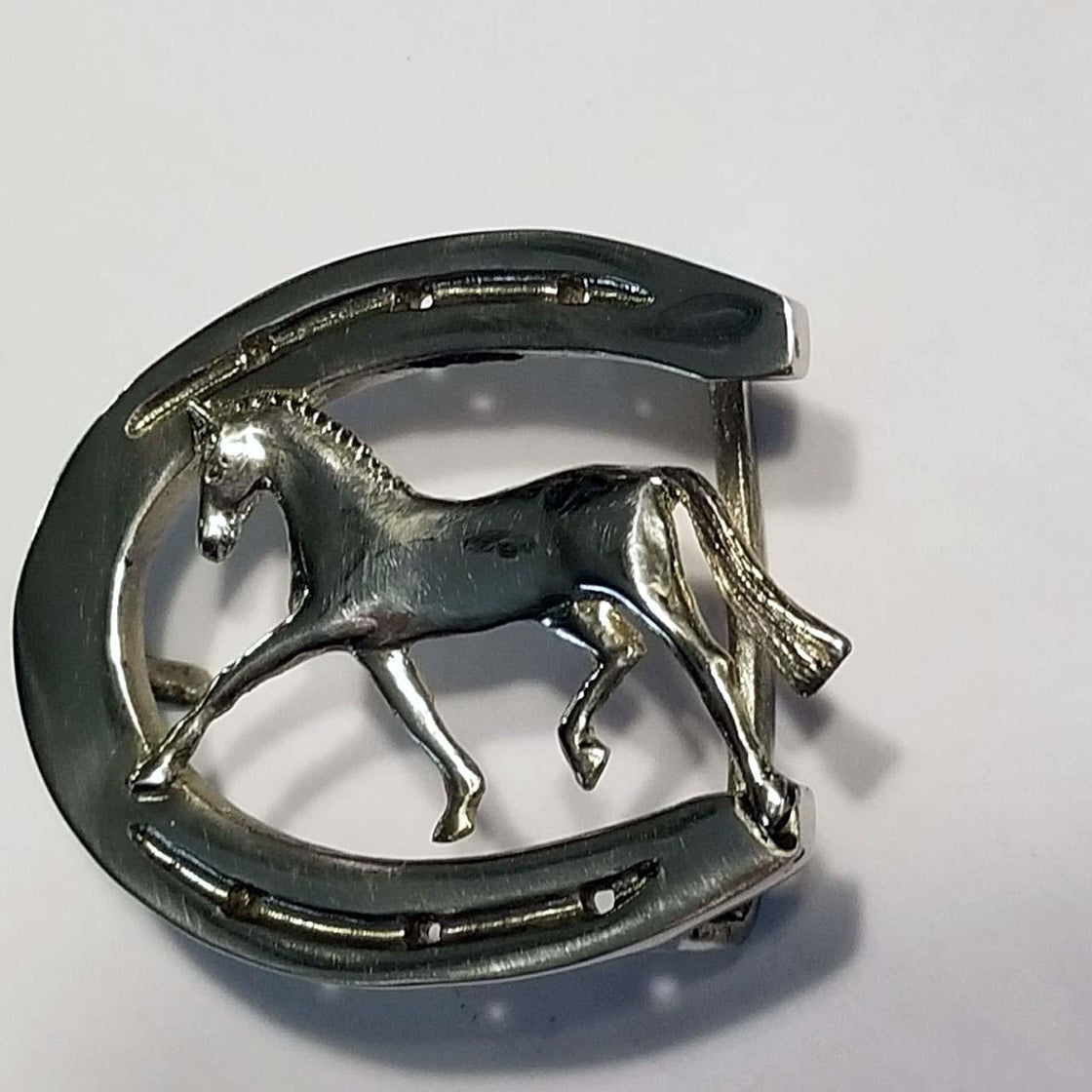 Horse Shoe With Extended Trot Horse Buckle - Tempi Design Studio