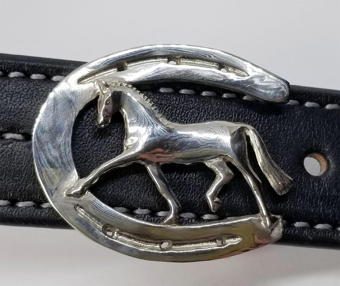 Horse Shoe With Extended Trot Horse Buckle - Tempi Design Studio