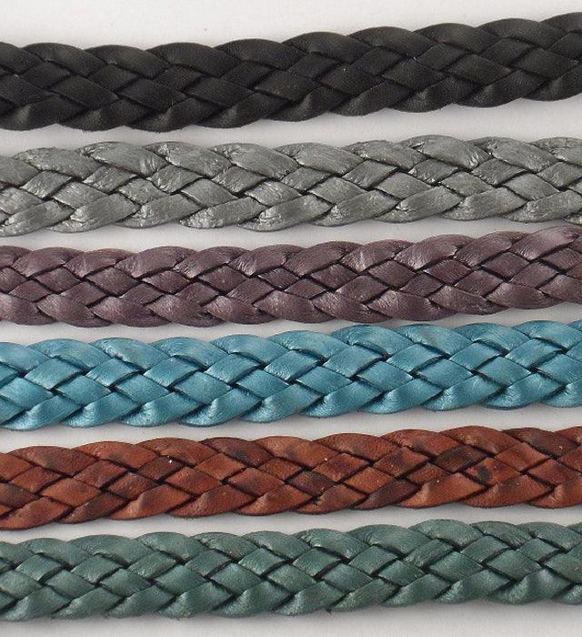 Jumper Horse Slide on 5 Strand Woven Leather Bracelet - Tempi Design Studio