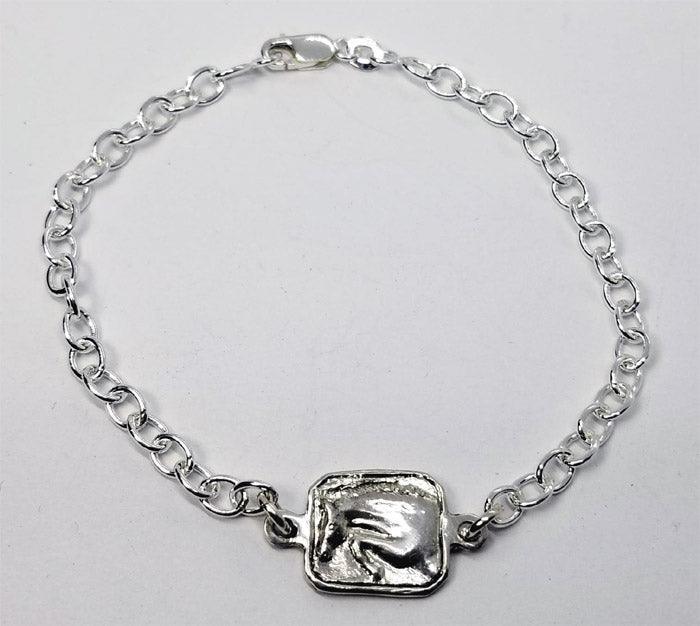 Jumper Profile on Sterling Link Bracelet - Tempi Design Studio