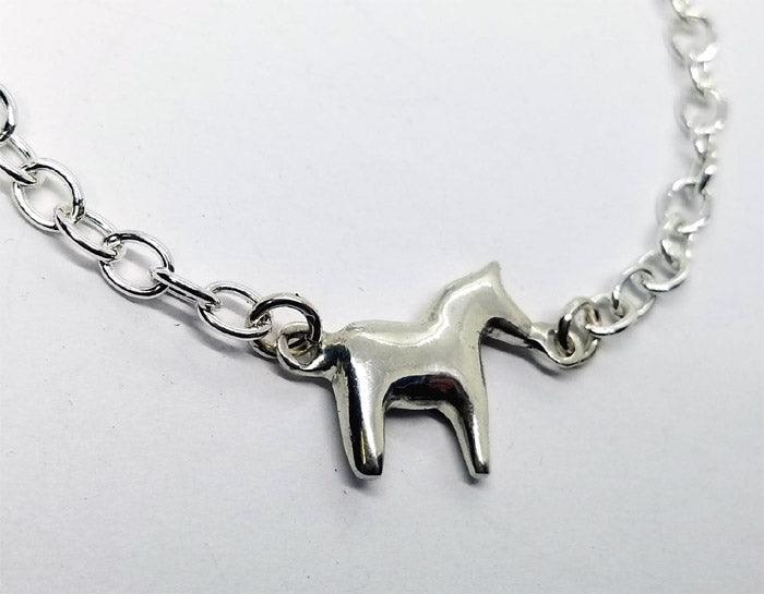 Pony Nugget  on Sterling Chain Bracelet - Tempi Design Studio