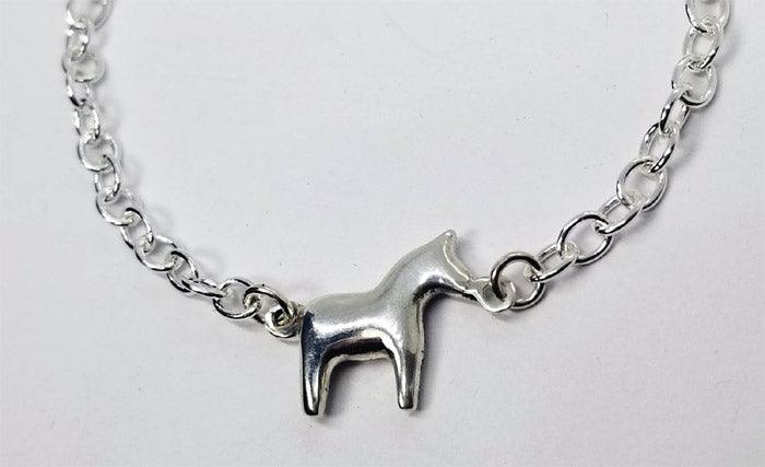 Pony Nugget  on Sterling Chain Bracelet - Tempi Design Studio