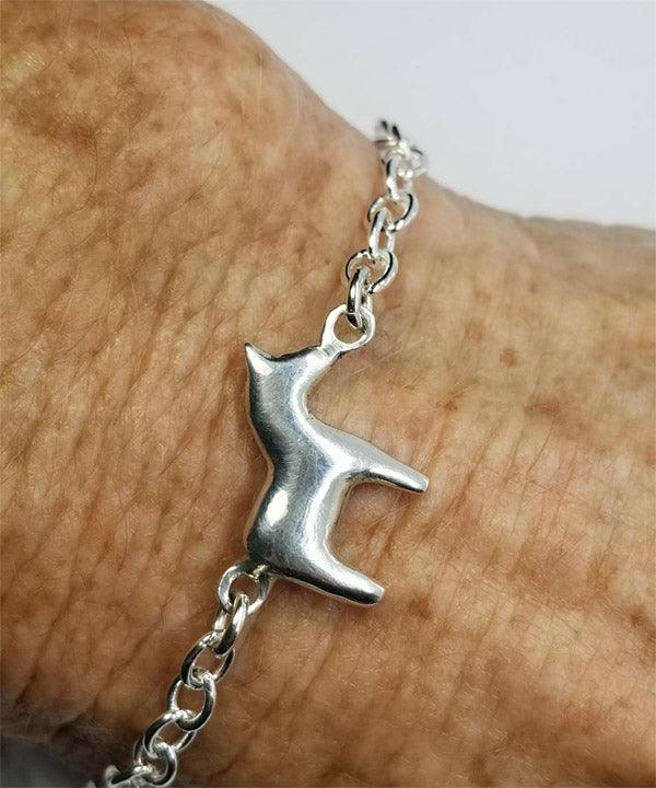 Pony Nugget  on Sterling Chain Bracelet - Tempi Design Studio