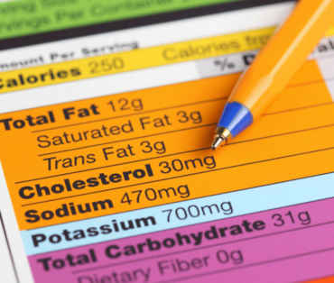 Nutrition label