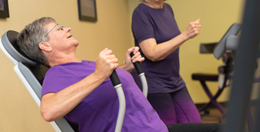 Curves member using exercise equipment